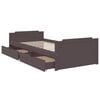 vidaXL Bed Frame without Mattress Dark Brown Solid Wood Pine 90x200 cm