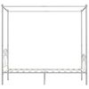 vidaXL Canopy Bed Frame without Mattress White Metal 90x200 cm