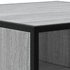 vidaXL Coffee Table Grey Sonoma 100x100x30 cm Engineered Wood and Metal
