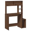 vidaXL Desk with Shelves Brown Oak 100x45x140 cm Engineered Wood