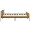 vidaXL Bed Frame without Mattress Honey Brown Solid Wood King Size