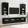 vidaXL Wall-mounted TV Cabinet Black Oak 40.5 x 30 x 90 cm
