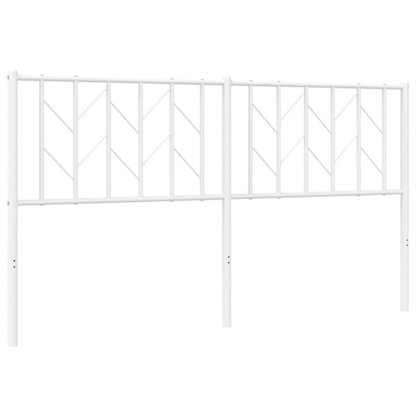 vidaXL Metal Headboard White 160 cm