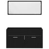 vidaXL Bathroom Furniture Set 4 pcs Black Oak 90 x 38.5 x 50 cm