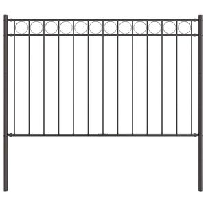 vidaXL Fence Element ASSEN 170 x 130 cm Steel Grey