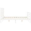 vidaXL Bed Frame without Mattress White Small Double Solid Wood