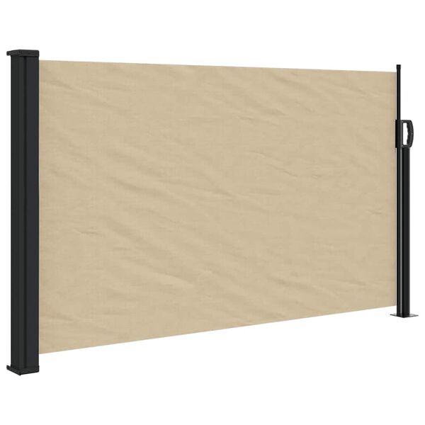 vidaXL Retractable Side Awning Beige 120x500 cm