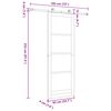 vidaXL Sliding Door White 83 x 232 cm Solid Pine Wood