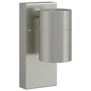 vidaXL Outdoor Wall Light Silver 6.5 x 10.5 x 16 cm Stainless steel