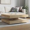 vidaXL Coffee Table 360-Degree Rotatable Sonoma Oak 90x90x34.5 cm