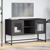 vidaXL TV Cabinet Black 100.5x39x60.5 cm Steel