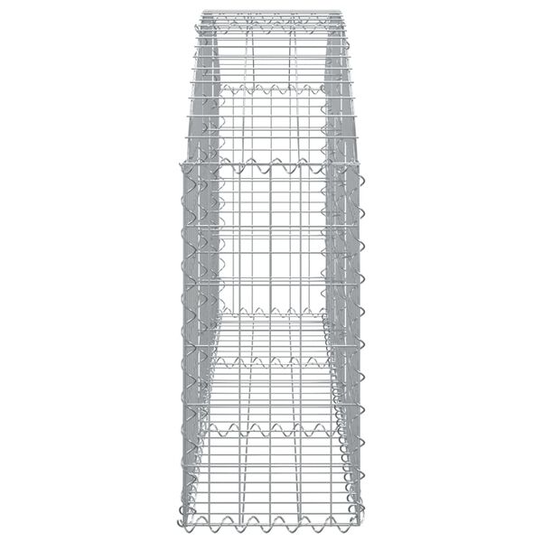 vidaXL Arched Gabion Basket 150x30x60/80 cm Galvanised Iron