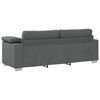 vidaXL Sofa 3 pcs Dark Grey Fabric
