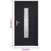 vidaXL Front Door Anthracite 98x200 cm PVC