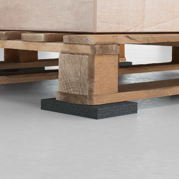 vidaXL Rubber Pad Black Rubber