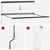 vidaXL Retractable Awning Manual Light grey 500 x 300 cm Fabric, Metal