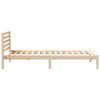 vidaXL Bed Frame with Headboard Brown 100 x 210 cm Solid Pine Wood