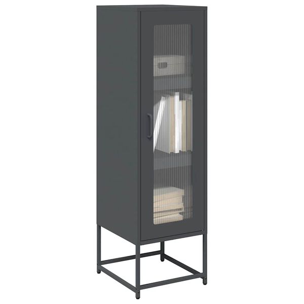 vidaXL Highboard Anthracite 36x39x123 cm Cold-rolled Steel
