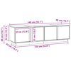 vidaXL TV Cabinet Wax Brown 140 x 40 x 40 cm Solid Pine Wood