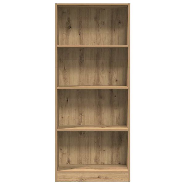 vidaXL Bookcase Artisian Oak 60x24x143 cm Engineered Wood