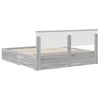 vidaXL Bed Frame with Drawer Grey Sonoma 200 x 200 cm Engineered Wood