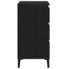 vidaXL Bedside Cabinet Black Oak 45 x 35 x 44 cm Engineered Wood