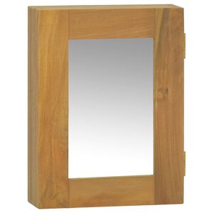 vidaXL Mirror Cabinet 30x10x40 cm Solid Wood Teak
