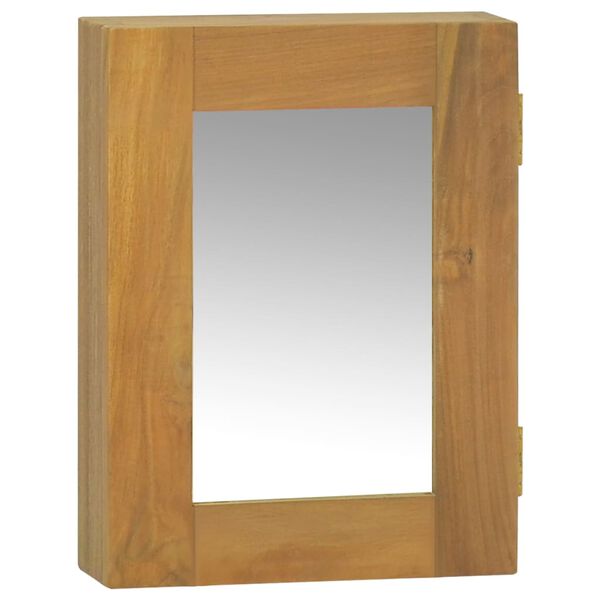 vidaXL Mirror Cabinet 30x10x40 cm Solid Wood Teak