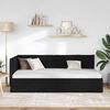vidaXL Corner Bed Frame with Headboard Black 90 x 190 cm Fabric
