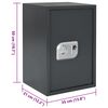 vidaXL Digital Safe with Lock Dark grey 35 x 31 x 50 cm Steel