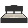 vidaXL Storage Bed with Headboard Black 140 x 190 cm Engineered Wood