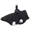 vidaXL Dog Coat with Harness Black S Fleece and Polyester