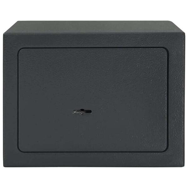 vidaXL Safe Box with Lock Dark grey 23 x 17 x 17 cm Steel