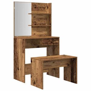 vidaXL Dressing Table Set Old Wood Engineered Wood