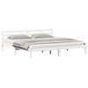 vidaXL Bed Frame White 215.5 x 205.5 x 69.5 cm Solid Pine Wood