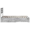 vidaXL Bed Frame Concrete Grey and Silver 70 x 190 cm Engineered Wood