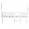 vidaXL High Sleeper Bed without Mattress White 90x200 cm Solid Wood Pine