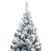 vidaXL Artificial Christmas Tree with 300 LEDs with Stand White 180 cm