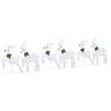 vidaXL LED Reindeers 6 pcs Silver 45 x 19 x 65 cm Fabric