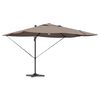 vidaXL Umbrella Taupe 351 x 250 x 253 cm Polyester and Aluminium