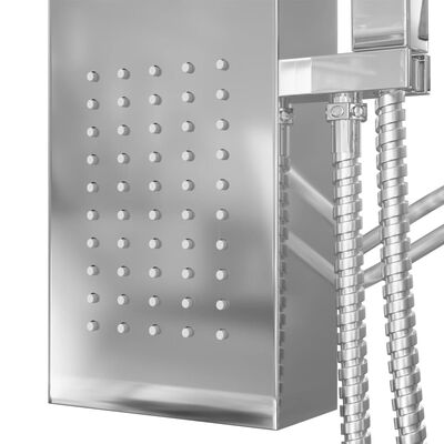 vidaXL Shower Panel System Stainless Steel Square
