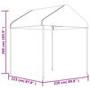 vidaXL Gazebo with Roof White 6.69x2.28x2.69 m Polyethylene