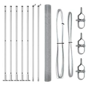 vidaXL Welded Wire Fence with Concrete Base 10 x 1.4 m Silver Mesh