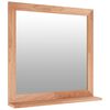 vidaXL Wall Mirror 55x55 cm Solid Wood Walnut