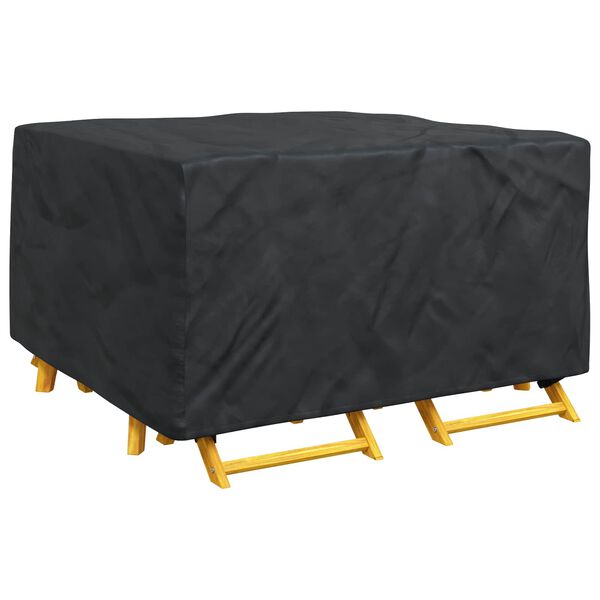 vidaXL Furniture Cover Plain Black 150 x 150 x 75 cm 600D