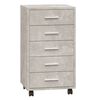 vidaXL Drawer Cabinet with Castors Concrete Grey Engineered Wood