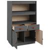 vidaXL Highboard Grey 67x40x108.5 cm Solid Wood Pine