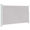 vidaXL Side Awning | Grey | Polyester with PU coating, powder-coated steel