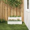 vidaXL Garden Planter White 100 x 60 x 45 cm Cold-rolled Steel