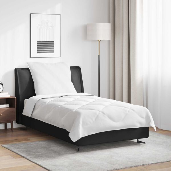 vidaXL Duvet with Pillow 2 pcs White Microfiber